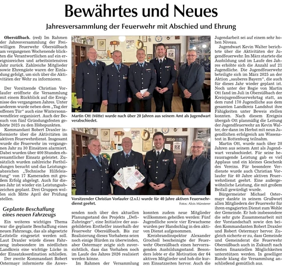 Bericht Jahreshauptversammlung