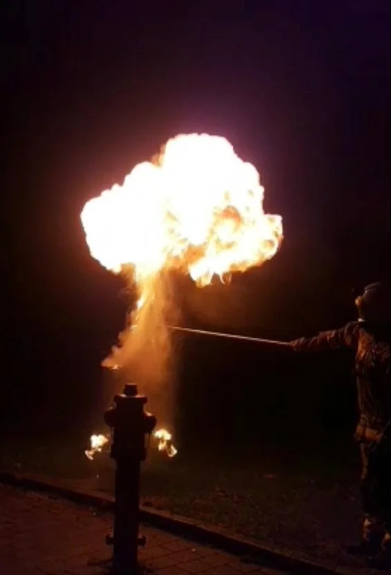Vorführung Fettbrand